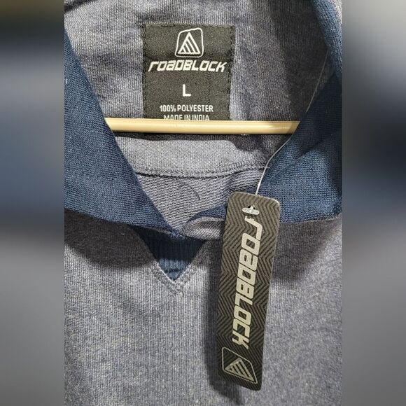 Roadblock mens large pull over blue hoodie NWT - Picture 2 of 7